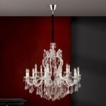 Candelabru THERESA, 18-brate E14 cadru otel argintiu ORION - imagine 6