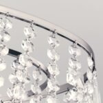 Candelabru de tavan KRISTALLDESIGN în formă ovală, 60x25cm, 3lumini G9, alama solida finisaj alamă cromata, pandantive de cristal Schoeler ORION - imagine 6