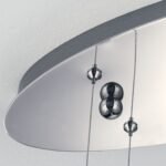 Candelabru de tavan KRISTALLDESIGN în formă ovală, 60x25cm, 3lumini G9, alama solida finisaj alamă cromata, pandantive de cristal Schoeler ORION - imagine 7