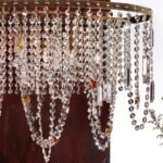 Candelabru de tavan KRISTALLDESIGN în formă ovală, 110x25cm, 10 lumini G9, alama solida finisaj alamă antica patinata, pandantive de cristal Schoeler ORION - imagine 4