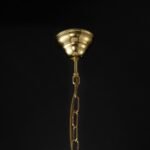 Candelabru EMPIRE CRYSTAL, 6 lumini E14, cadru alama solida, pandantive sticlă de cristal Asfour, diametru 62cm, placat cu aur de 24K ORION - imagine 3