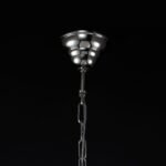 Candelabru EMPIRE CRYSTAL, 6 lumini E14, cadru alama solida,  pandantive sticlă de cristal Asfour, diametru 62cm, finisaj argint antic ORION - imagine 3