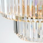 Candelabru PRISM, LED 80W/6400lm/3000K, cadru otel placat cu aur de 24 carate, Diametru 55cm ORION - imagine 7