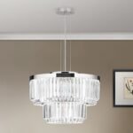 Candelabru PRISM, LED 80W/6400lm/3000K), cadru otel placat cu aur de 24 carate, Diametru 55cm ORION - imagine 3