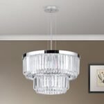 Candelabru PRISM, LED 80W/6400lm/3000K), cadru otel placat cu aur de 24 carate, Diametru 55cm ORION - imagine 4