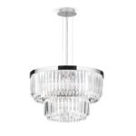 Candelabru PRISM, LED 80W/6400lm/3000K), cadru otel placat cu aur de 24 carate, Diametru 55cm ORION - imagine 5