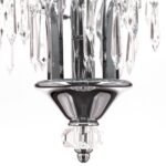 Plafoniera de cristal PALME, 8 lampi G9, alama solida cromata, pandantive de cristal Schoeler ORION - imagine 7