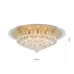 Plafoniera moderna GLORIA , 6 lampi, cadru otel cu cristale K9 Conic,  G9 6 x 40W auriu, Diametru 50cm ORION - imagine 8