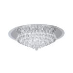 Plafoniera moderna GLORIA , 9 lampi, cadru otel cu cristale K9 Conic,  G9 9 x 40W crom, Diametru 69cm ORION - imagine 5
