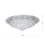 Plafoniera moderna GLORIA , 9 lampi, cadru otel cu cristale K9 Conic,  G9 9 x 40W crom, Diametru 69cm ORION - imagine 8