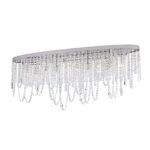 Plafoniera KRISTALLDESIGN în formă ovală, 110x25cm, GU10 cadru alama masiva  finisaj alamă cromata, pandantive de cristal Schoeler ORION - imagine 5