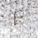 Plafoniera KRISTALLDESIGN în formă ovală, 110x25cm, GU10 cadru alama masiva  finisaj alamă cromata, pandantive de cristal Schoeler ORION - imagine 7