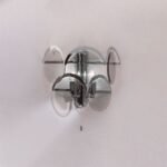 Aplica RAUCHGLAS, 2 lampi E14, alama solida patinata, pandantive de sticla clara-fumurie, inaltime 27cm ORION - imagine 5