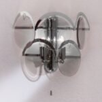 Aplica RAUCHGLAS, 2 lampi E14, alama solida patinata, pandantive de sticla clara-fumurie, inaltime 27cm ORION - imagine 4