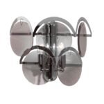 Aplica RAUCHGLAS, 2 lampi E14, alama solida patinata, pandantive de sticla clara-fumurie, inaltime 27cm ORION - imagine 2