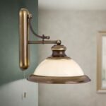 Aplica Vintage OLD LAMP , E27 1x60W, din Alama Masiva, Finisaj Alamă Antică, Inaltime 30cm ORION