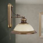 Aplica Vintage OLD LAMP , E27 1x60W, din Alama Masiva, Finisaj Alamă Antică, Inaltime 30cm ORION - imagine 4