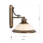 Aplica Vintage OLD LAMP , E27 1x60W, din Alama Masiva, Finisaj Alamă Antică, Inaltime 30cm ORION - imagine 8