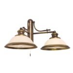 Aplica Vintage OLD LAMP , E27 2x60W, din Alama Masiva, Finisaj Alamă Antică, Inaltime 30cm ORION - imagine 5