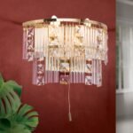 Aplica de perete KRISTALL KLASSISCH, 2 lumini alama solida aurie, cristale Swarovski, E14 2x40W ORION
