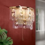 Aplica de perete KRISTALL KLASSISCH, 2 lumini alama solida aurie, cristale Swarovski, E14 2x40W ORION - imagine 3