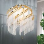 Aplica de perete KRISTALL KLASSISCH, 2 lumini alama solida aurie, cristale Swarovski, G9 2x40W ORION - imagine 3