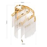 Aplica de perete KRISTALL KLASSISCH, 2 lumini alama solida aurie, cristale Swarovski, G9 2x40W ORION - imagine 8