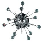 Aplica de perete GALAXY, 9 lumini  cadru alama masiva crom cristale Swarovski G4 9x12V/10W ORION - imagine 2