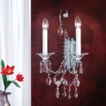 Aplica de perete KATHARINA, 2 luminiE14 alama solida cromata, cristale Swarovski, E14 2x40W ORION - imagine 3