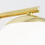 Aplica MADIS, 1 lampa E14, otel auriu, abajur sticla opal, inaltime 18cm ORION - imagine 6