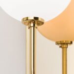 Aplica PIPES, G9 cadru tevi alama solida auriu cu abajur sticla opal lucios ORION - imagine 6