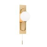 Aplica PIPES, G9 cadru tevi alama solida auriu cu abajur sticla opal lucios ORION - imagine 10