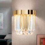 Aplica PRISM, LED 17W/1000lm/3000K, cadru otel placat cu aur de 24 carate, Inaltime 17cm ORION - imagine 3