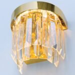 Aplica PRISM, LED 17W/1000lm/3000K, cadru otel placat cu aur de 24 carate, Inaltime 17cm ORION - imagine 6