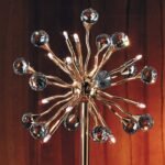 Lampa de masa GALAXY, cadru alama solida, 12 lumini crom, placat cu aur de 24K, cristale Swarovski,  50cm G4 12x12V/10W ORION - imagine 4