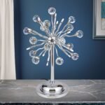Lampa de masa GALAXY, cadru alama solida, 12 lumini crom, cristale Swarovski,  50cm G4 12x12V/10W ORION