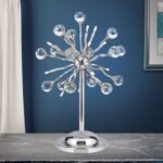 Lampa de masa GALAXY, cadru alama solida, 12 lumini crom, cristale Swarovski,  50cm G4 12x12V/10W ORION - imagine 3