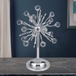 Lampa de masa GALAXY, cadru alama solida, 12 lumini crom, cristale Swarovski,  50cm G4 12x12V/10W ORION - imagine 4