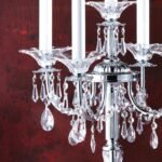 Lampa de masa KATHARINA, 5 lumini alama solida cromata, cristale Swarovski,  83cm E14 5x40W ORION - imagine 4