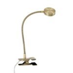 Lampa de masa LED MIRA cu Clema Prindere Masa si Brat Flexibil  42cm, LED 3W/250lm/4000K otel finisaj alama antica IP20 ORION - imagine 8