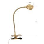 Lampa de masa LED MIRA cu Clema Prindere Masa si Brat Flexibil  42cm, LED 3W/250lm/4000K otel finisaj alama antica IP20 ORION - imagine 9