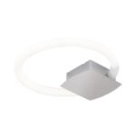 Lampă de Perete si Tavan LED STARGATE, Baza din metal Crom, Abajur cu banda LED 11W/850lm/3000K Lumina calda, Dimambil,Diametru 26cm, Inaltime 4cm IP20 ORION - imagine 2