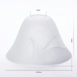 Abajur Conic din Sticlă Groasa Opal, Diametrul 170mm, Înălţime 105mm, Finisaj opal-mat , Orificiu 40mm ORION - imagine 2