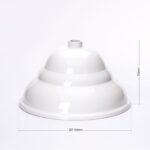 Accesoriu Corp de Iluminat, Baza Pentru 1 Pendul, Inaltime 70mm, Diametrul 110mm, Rozetă 932/10mm, Ø 110 mm, albă ORION - imagine 2