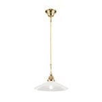 Pendul ARTDESIGN, E27 alama Shiny Brass, abajur sticlă opal, 30cm ORION - imagine 5