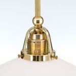 Pendul ARTDESIGN, E27 alama Shiny Brass, abajur sticlă opal, 30cm ORION - imagine 7