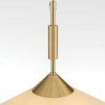 Lampa suspendata ARTDESIGN, 1 flacara E27 alama solida mat, cu abajur sticla color sampanie, 40cm ORION - imagine 7
