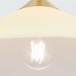 Lampa suspendata ARTDESIGN, 1 flacara E27 alama solida mat, cu abajur sticla color sampanie, 40cm ORION - imagine 6