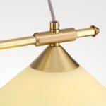 Lampa cu suspensie ARTDESGN, 2 flacari E27 alama solida mat, cu abajur sticla color sampanie ORION - imagine 7