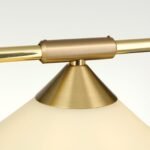 Lampa cu suspensie ARTDESIGN, 3 flacari E14 alama solida alama mat, cu abajur sticla color sampanie ORION - imagine 6
